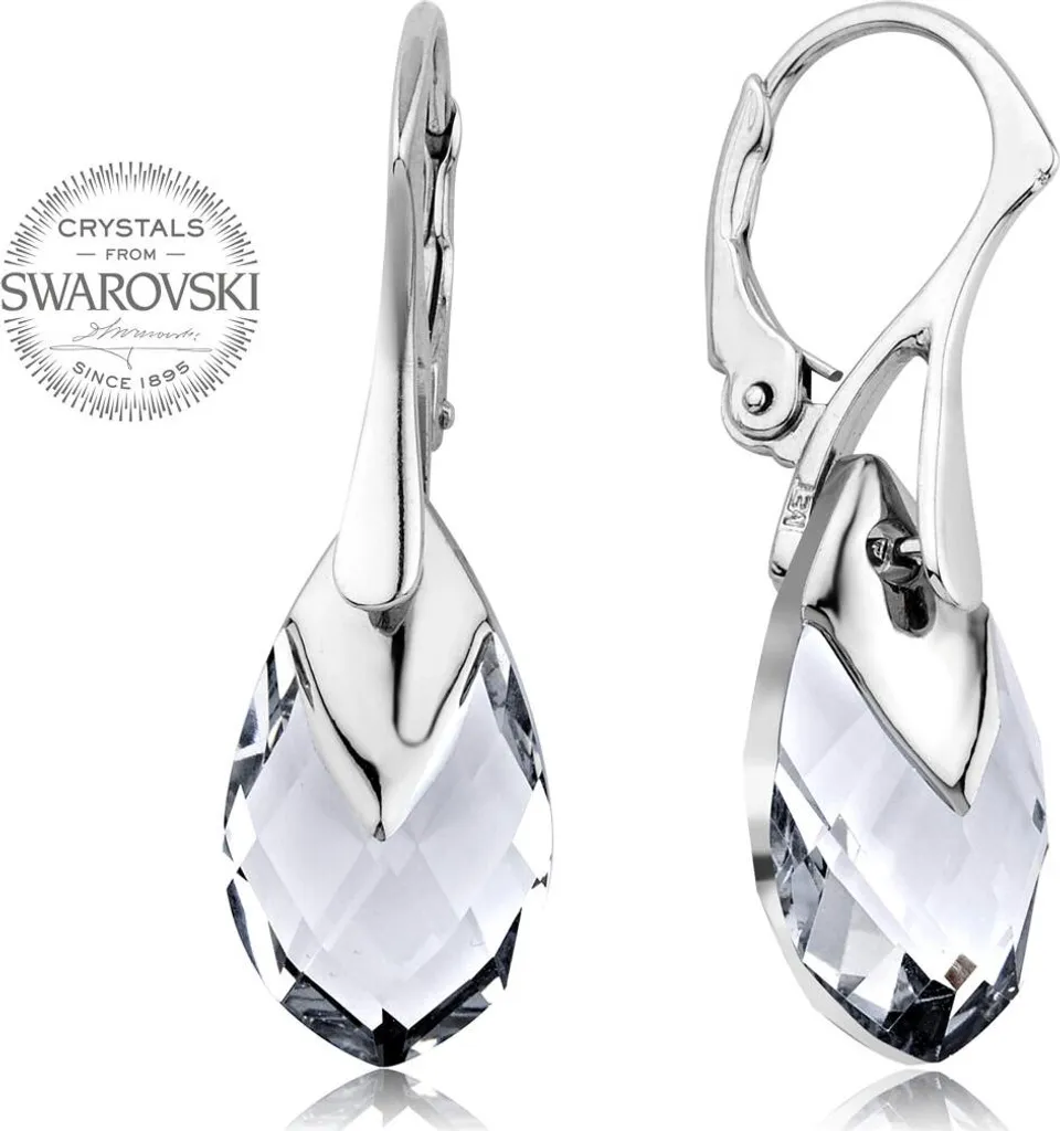 Boucles d'oreilles Metcap cristal poire scintillant effet diamant