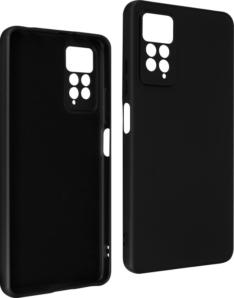 Halbsteife Silikon Handyhülle für Xiaomi Redmi Note 11 Pro 5G – Schwarz