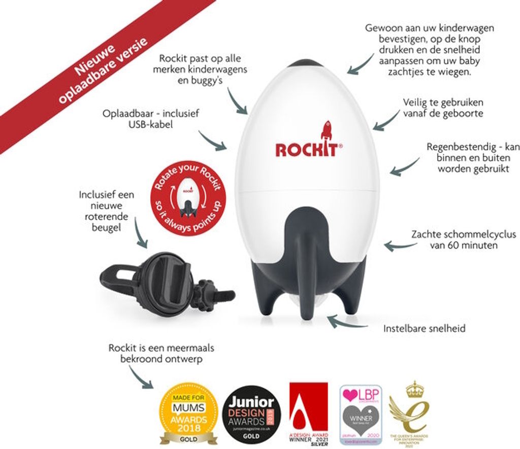 Rockit Baby Rocker Nabíjecí kočárek RR02 Obrázek produktu 13