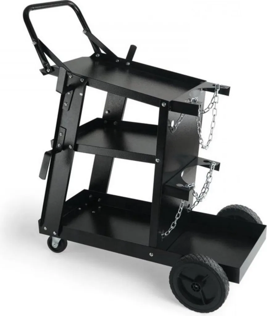 Saldatura Senza Stress: Carrello 3 Ripiani con Portabombola - 181kg