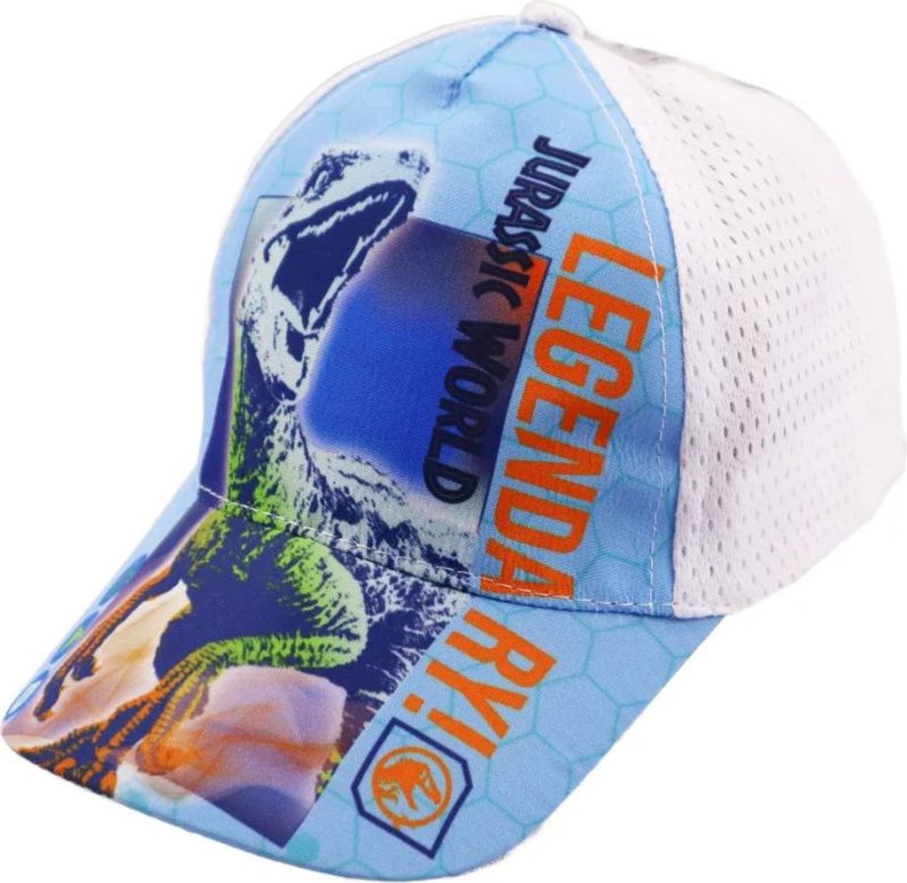 Jurassic World Velociraptor Blu Kinder Baseball Kappe – Weiß / 54