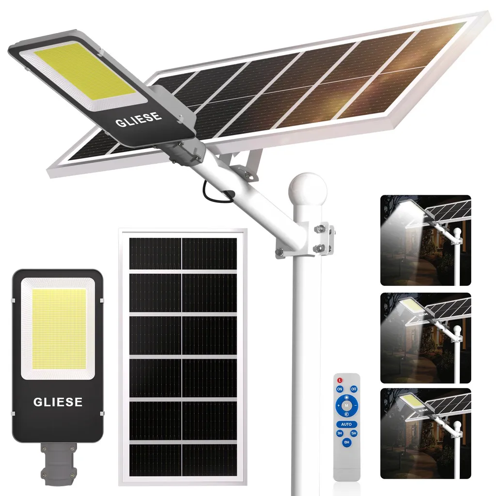 Lampadaire Solaire IP67 avec 2 Jours d'Autonomie et Mode Automatique