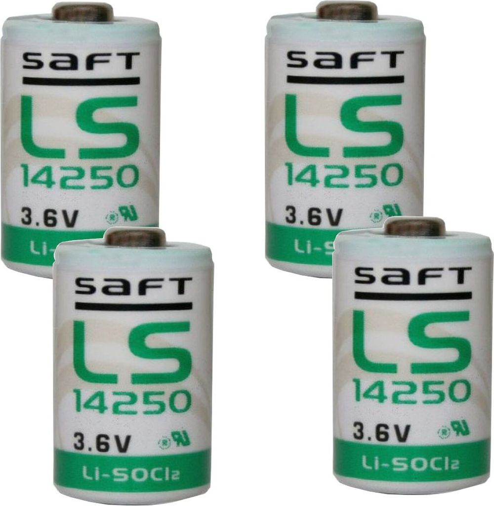 4x Lithium Batterie Saft LS14250 1/2AA 3,6Volt
