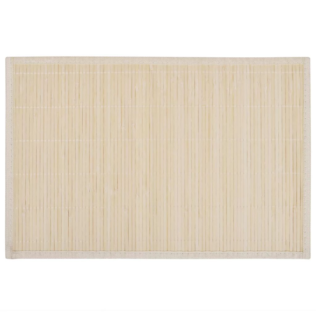vidaXL 6 tovagliette in bambù 30 x 45 cm natura Immagine del prodotto 