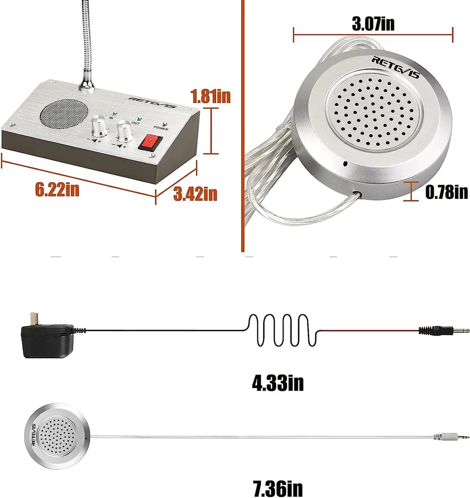 Système d'interphonie bidirectionnel Retevis RT9908 avec micro x2