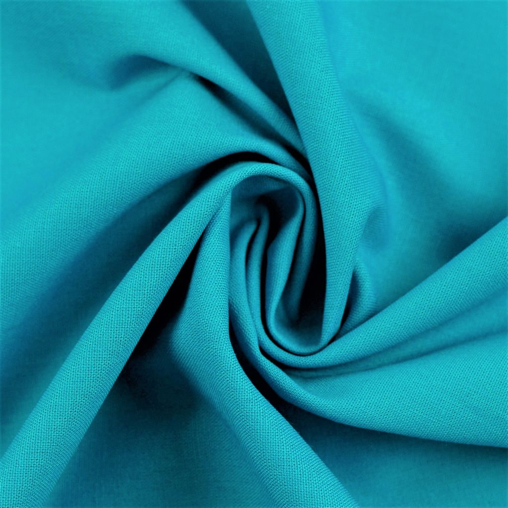 Viskose "Anna Lena" Hell Türkis, Uni 108 g/m², 100 % Viskose, glatt/fein, 0,5 m, Meterware