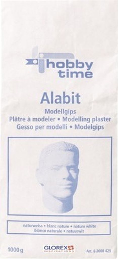 Gießmasse Modellgips Alabit 1 kg weiß Produktbild 