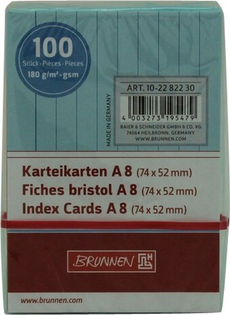 Brunnen BRUNNEN 102282230 Karteikarten blau Sonstige