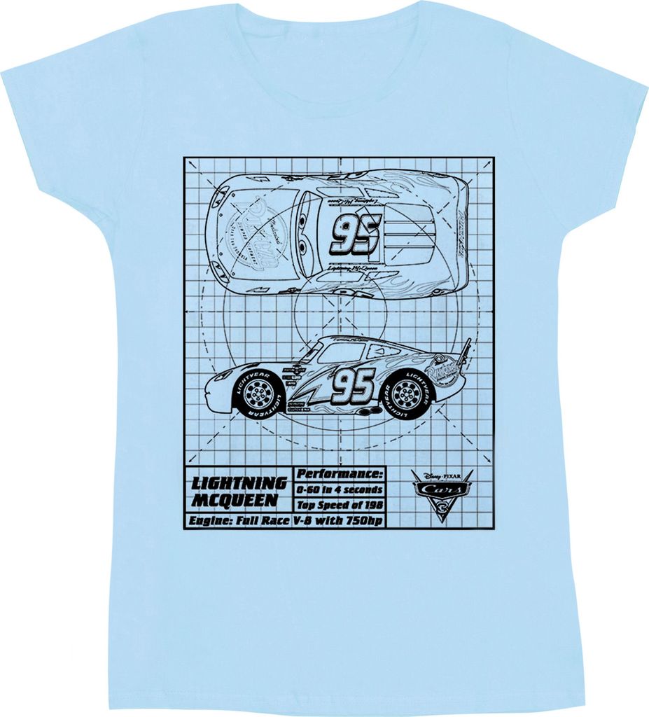 Disney - "Cars" T-Shirt für Damen BI13739 (XL) (Babyblau)