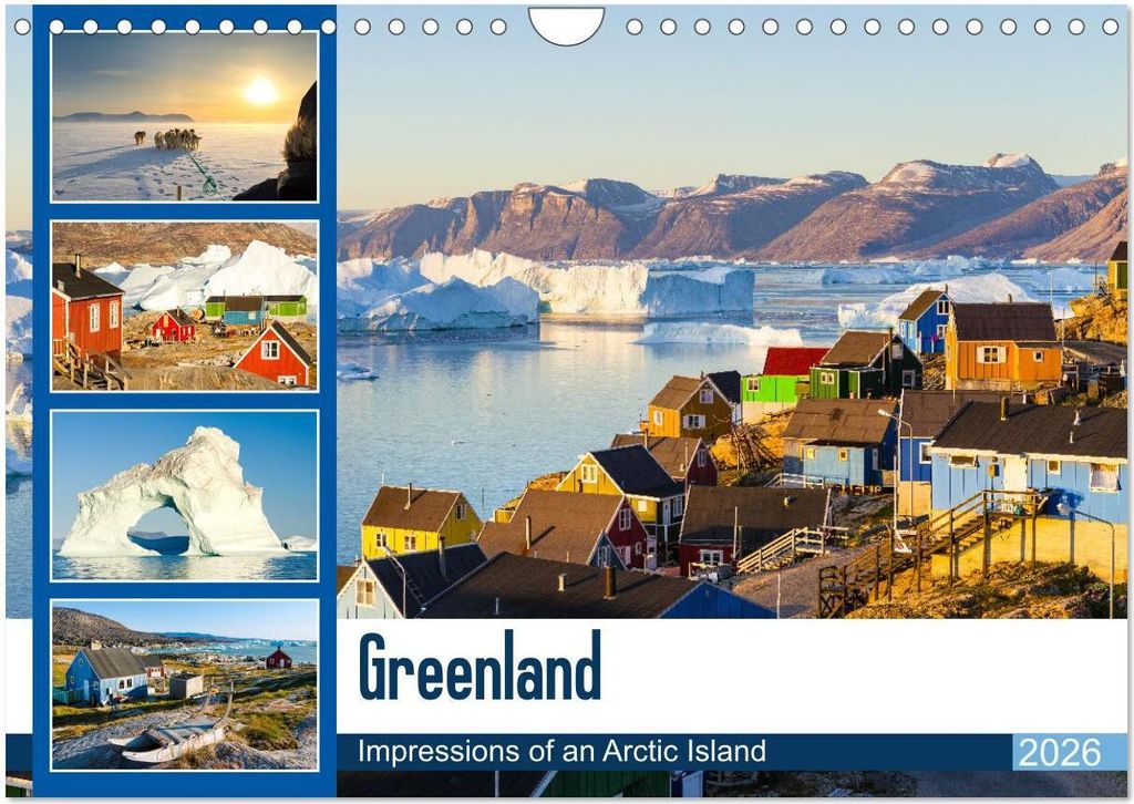 Greenland - Impressions of an Arctic Island (Wall Calendar 2026 DIN A4 landscape), CALVENDO 12 Month Wall Calendar