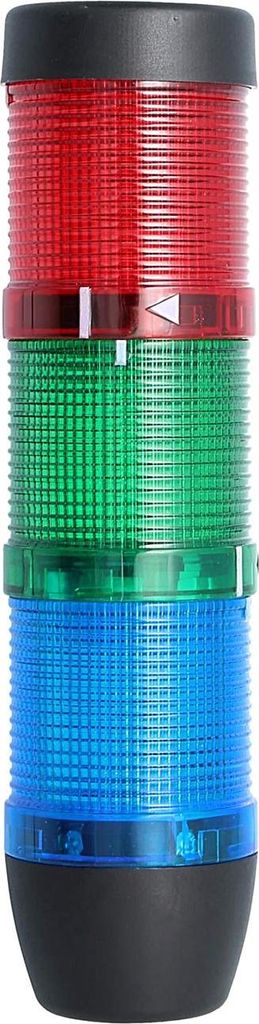 STEX24 Signalsäule blau-grün-rot, 50mm, 24V AC/DC, LED-Blinklicht SS50-OB3/24 112 MaßeLänge210,0mm, Durchmesser 50,0mm