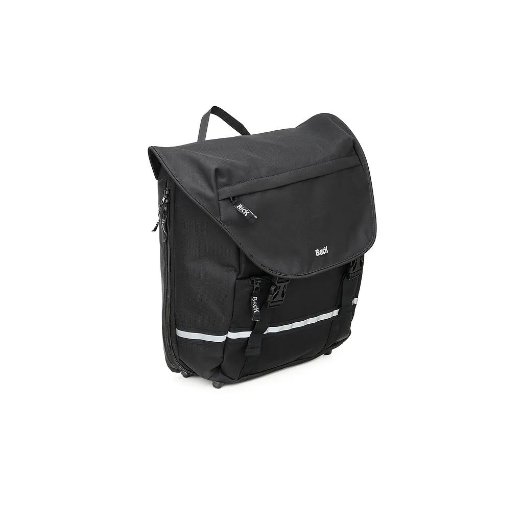 Sacoche de vélo latérale Beck Sprtv Single noir pour porte-bagages AR