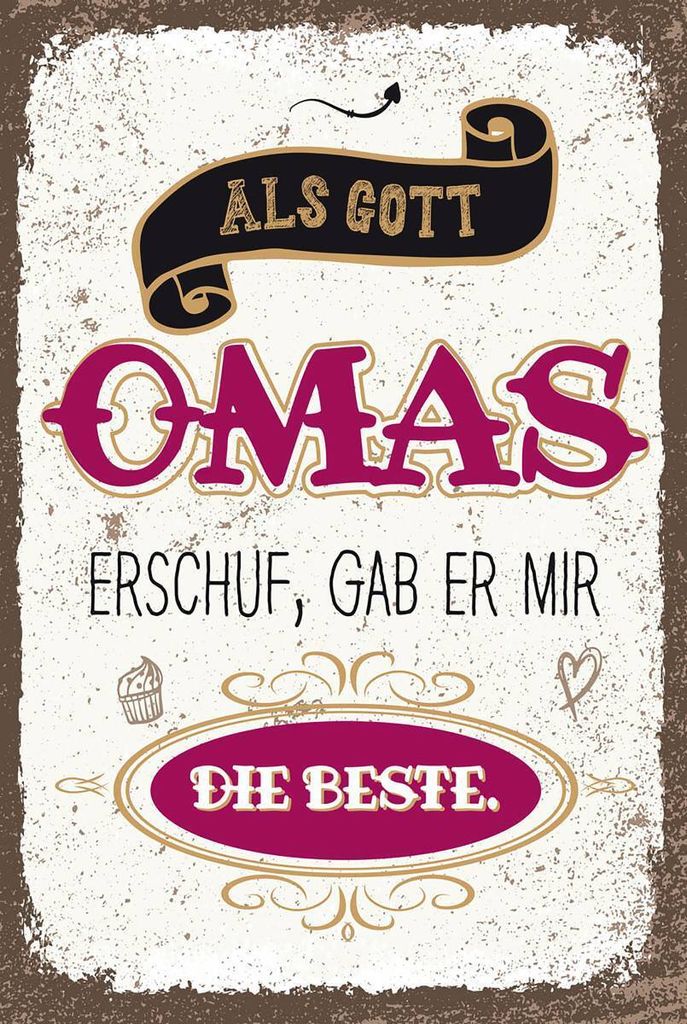 vianmo Holzschild 18x12 cm Gott gab mir die beste Oma