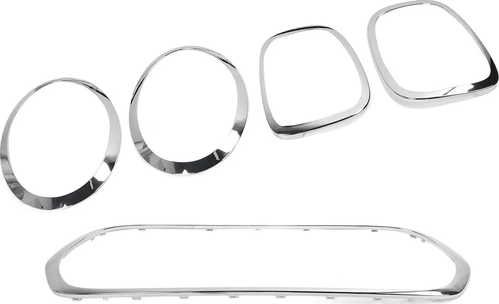 Kit contour de phares et calandre finition chrome poli pour MINI JCW S