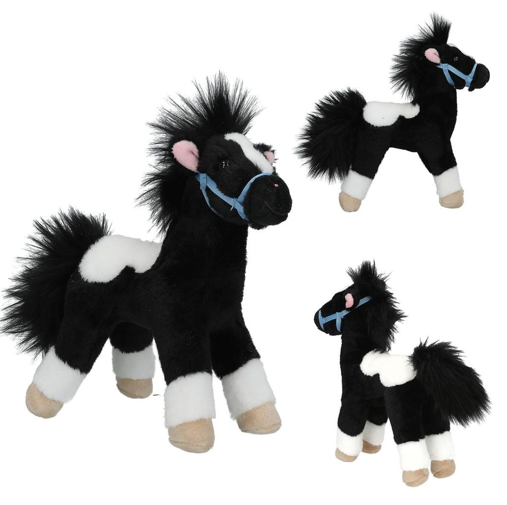 Miss Melody Plüschpferd Schwarz Weiß 18 cm