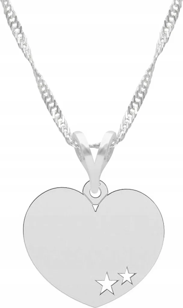 collana in argento 925 con motivo a cuore, 52 cm + prolunga