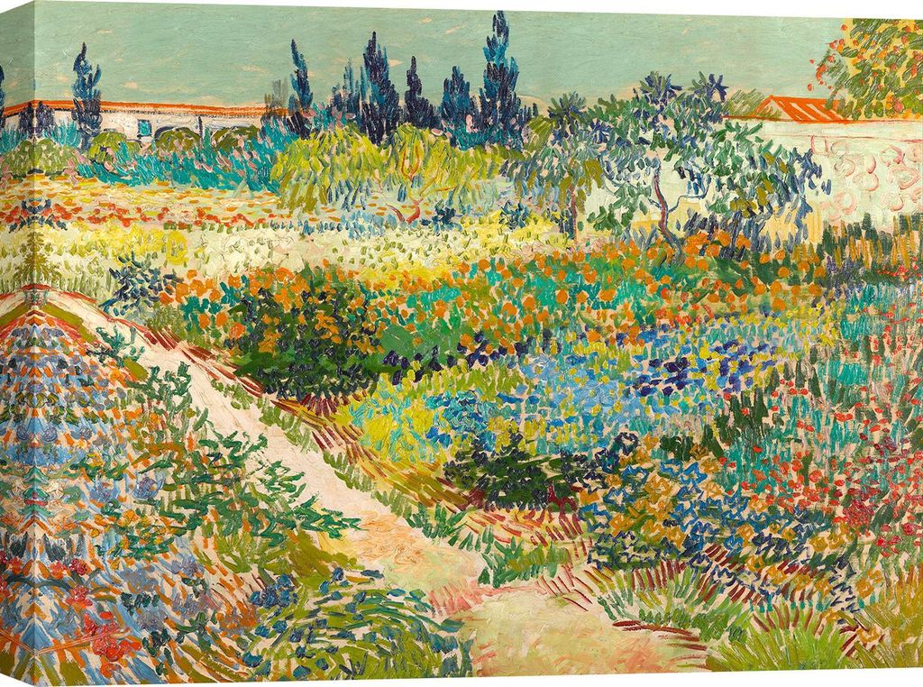 Kunstdruck auf Leinwand Vincent Van Gogh, Garten in Arles - 70x50 cm