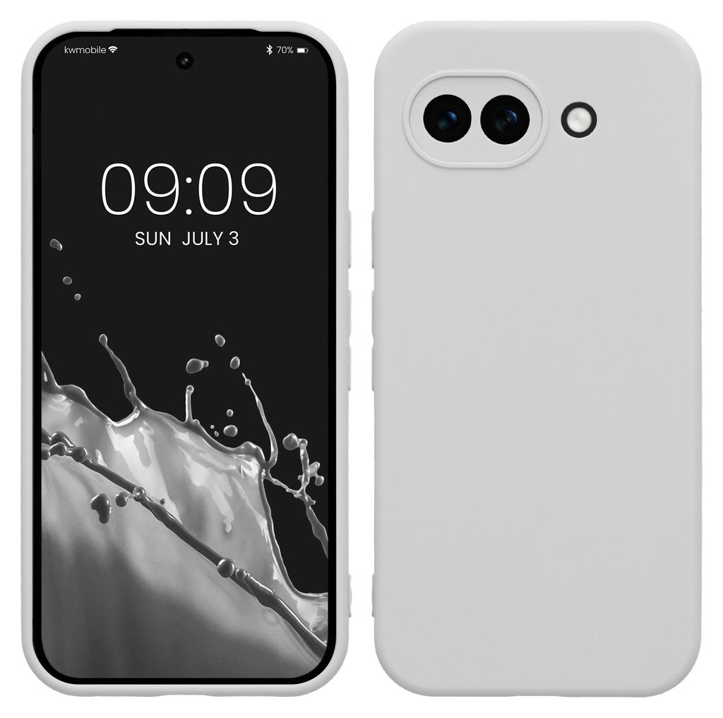 kwmobile Handyhülle für Google Pixel 10a Hülle - weiches Handy Silikon Case - Schutzhülle Cover - Weiß matt