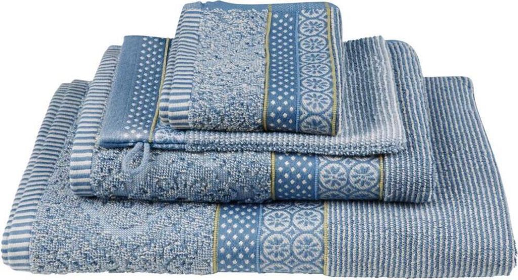 Pip Studio Handtuch Soft Zellige Farbe Blue Grey Größe 55x100