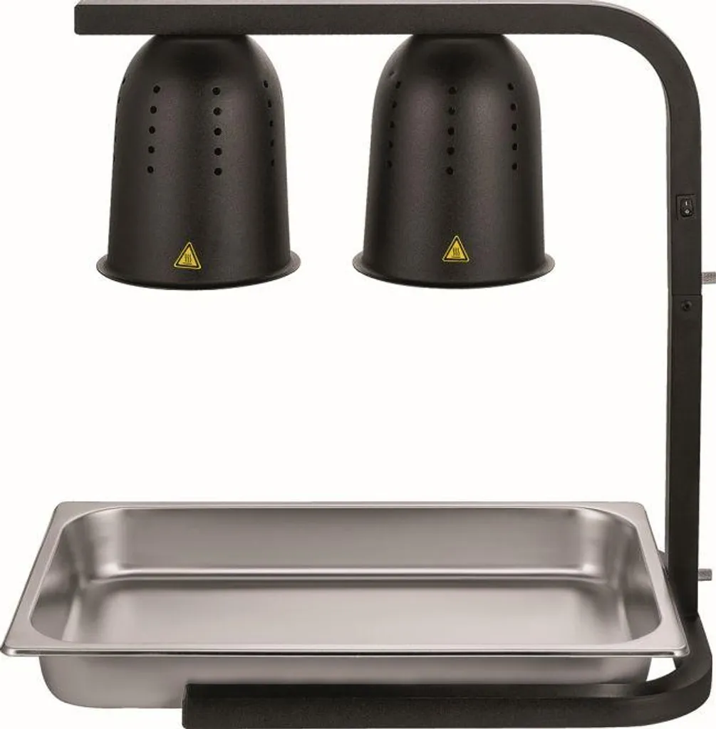 Maintien au chaud pour buffet Lampe chauffante Combisteel noire robuste