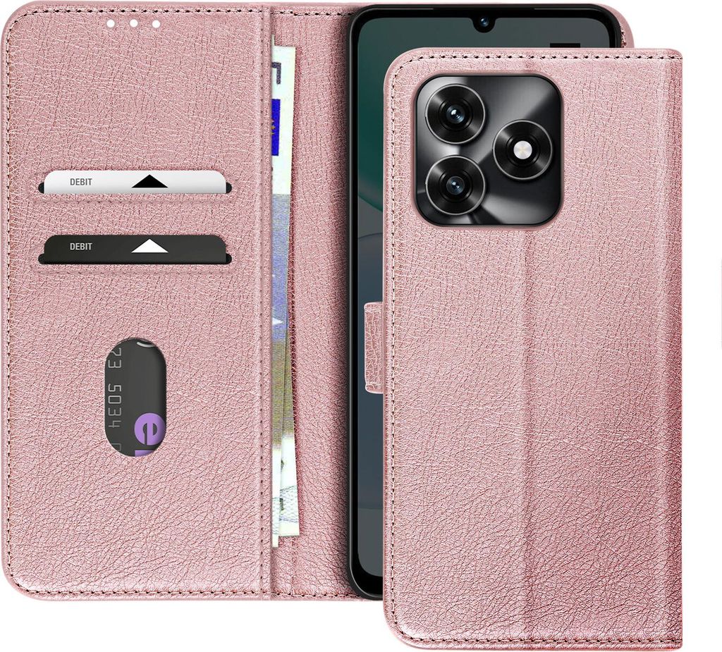 Avizar, Etui Portemonnaie Honor X5c Plus 4G Chesterfield mit Videostand, Rosa