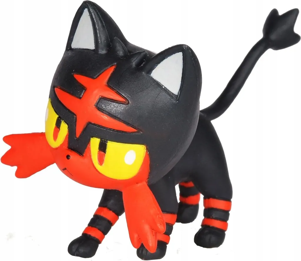 Set de Figurines de Combat Pokemon Rowlet et Litten en PVC Haute Qualité