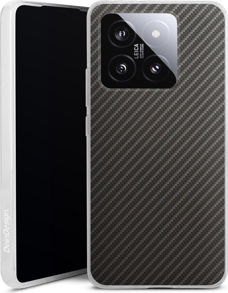 DeinDesign Handyhülle für Xiaomi 14T Silikon Hülle Case Smartphone Schutzhülle Carbon Metallic Look Muster