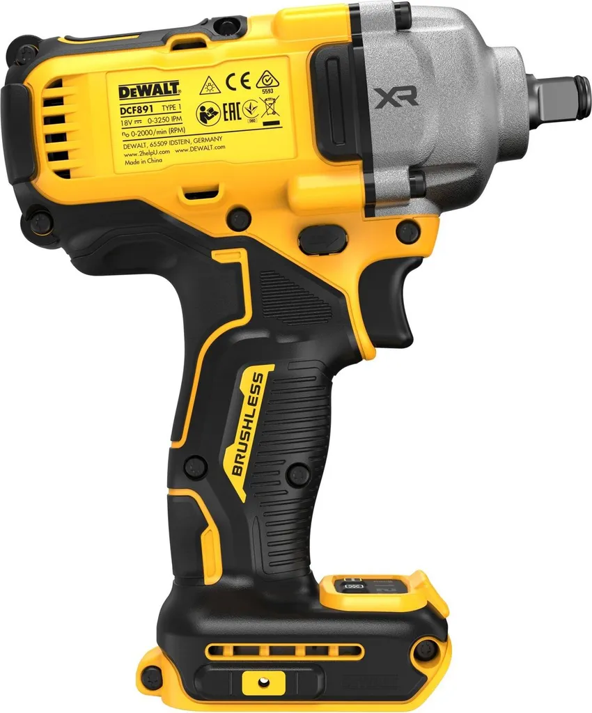 Boulonneuse à Chocs 1/2 DeWalt 800 Nm DCF891NT-XJ Puissante pour Mécanique