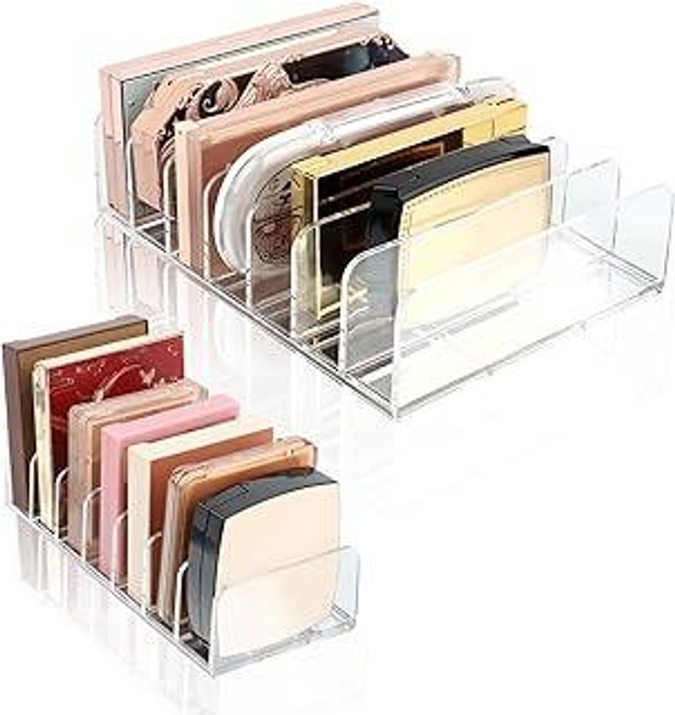 VFANDV Kosmetik Organizer Lidschatten, 2 Stück Lidschatten Organizer mit 7 Steckplätzen Kosmetik Organizer 2 Größen Organizer Lidschatten Aufbe...