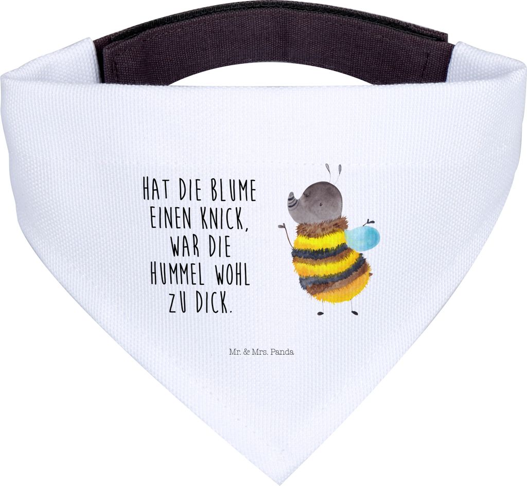 Mr. & Mrs. Panda Hund Halstuch Hummel flauschig - Weiß - Geschenk, Lustige Sprüche, Tuch, Hunde-Halstuch, Hunde, Blume, Hundehalstuch, Biene, Fü...