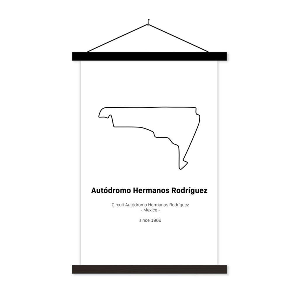 MuchoWow Textilposter Formel 1 - Mexiko - Rennstrecke 120x180 cm mit schwarzem Rahmen - Fotos