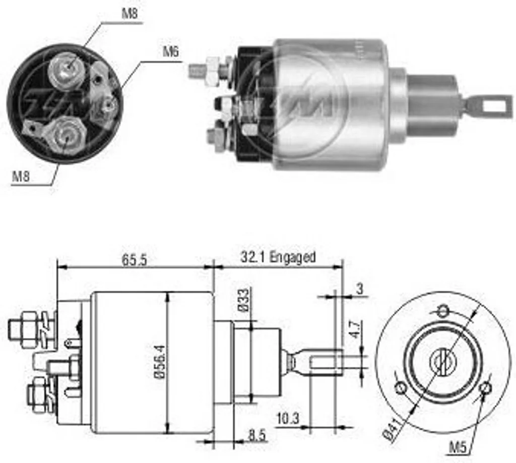 Interrupteur magnétique ERA ZM973 démarreur pour Ford Escort et Orion