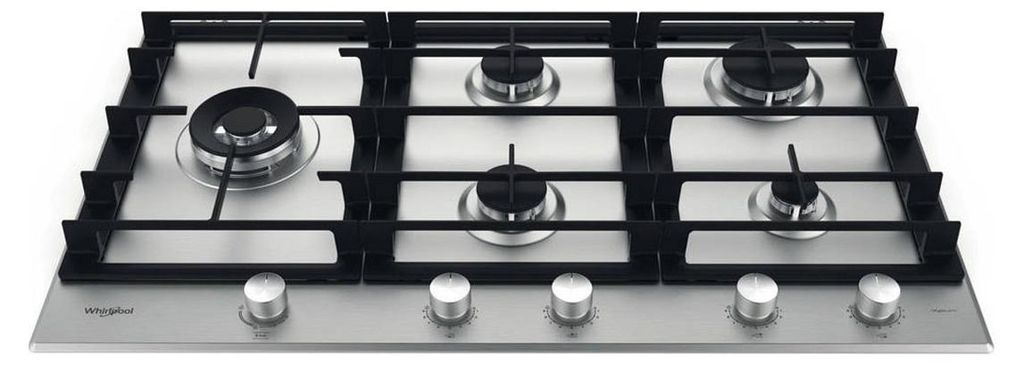 Whirlpool GMWL 958/IXL, Edelstahl, Integriert, 86 cm, Gaskochfeld, Edelstahl, 5 Zone(n)