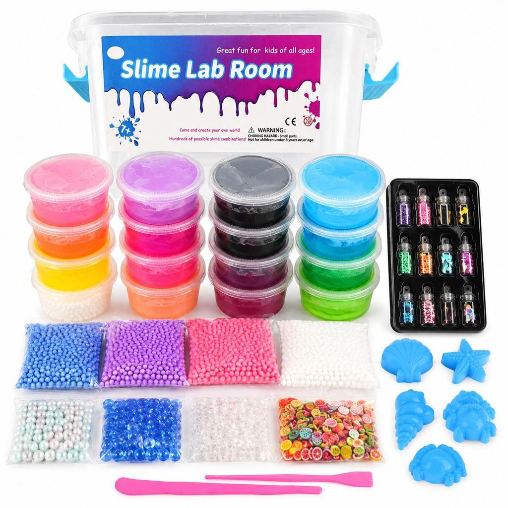 XXL Slime Set Schleim Bastelset mit viel Zubehör Produktbild 
