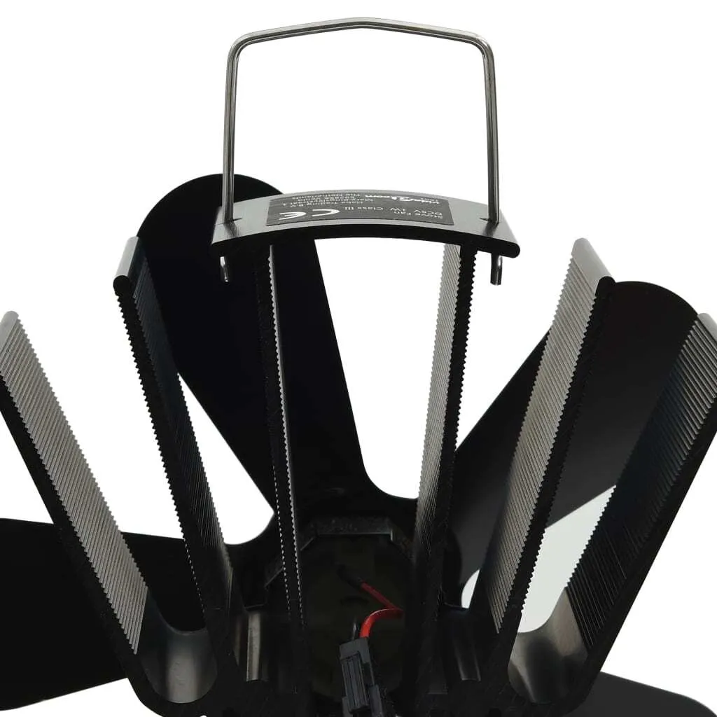 Ventilateur de cheminée 5 pales noir : circulation d'air chaud optimale - 7