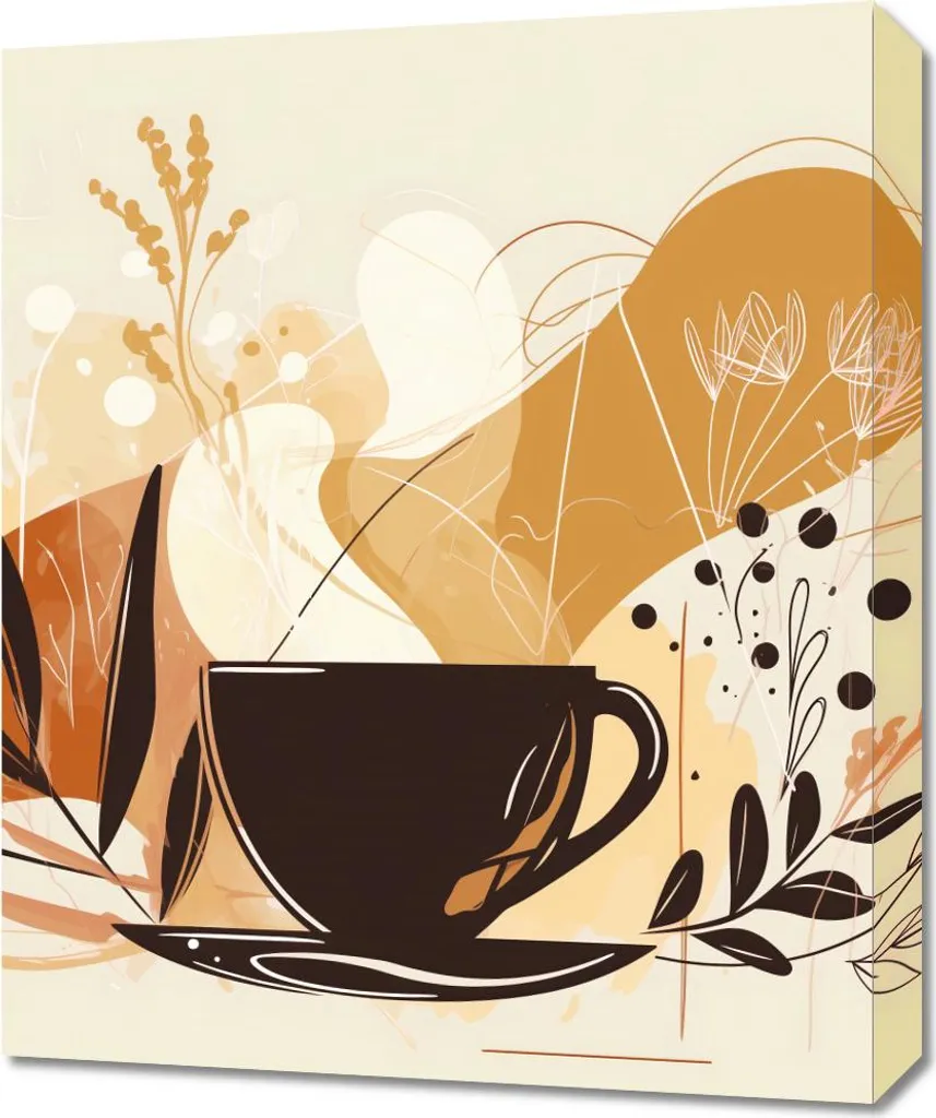 Quadro Pausa Aromatica 50x60 cm | Tela per Cucina e Caffetteria
