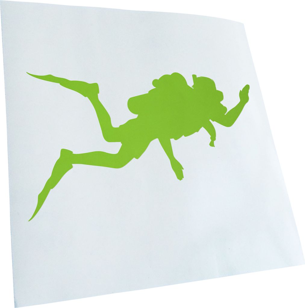 hauptsachebeklebt Kiwistar - Autoaufkleber - Taucher Silhouette Heckscheibe - Aufkleber für Auto Kfz Fahrrad, LKW, Truck Mofa