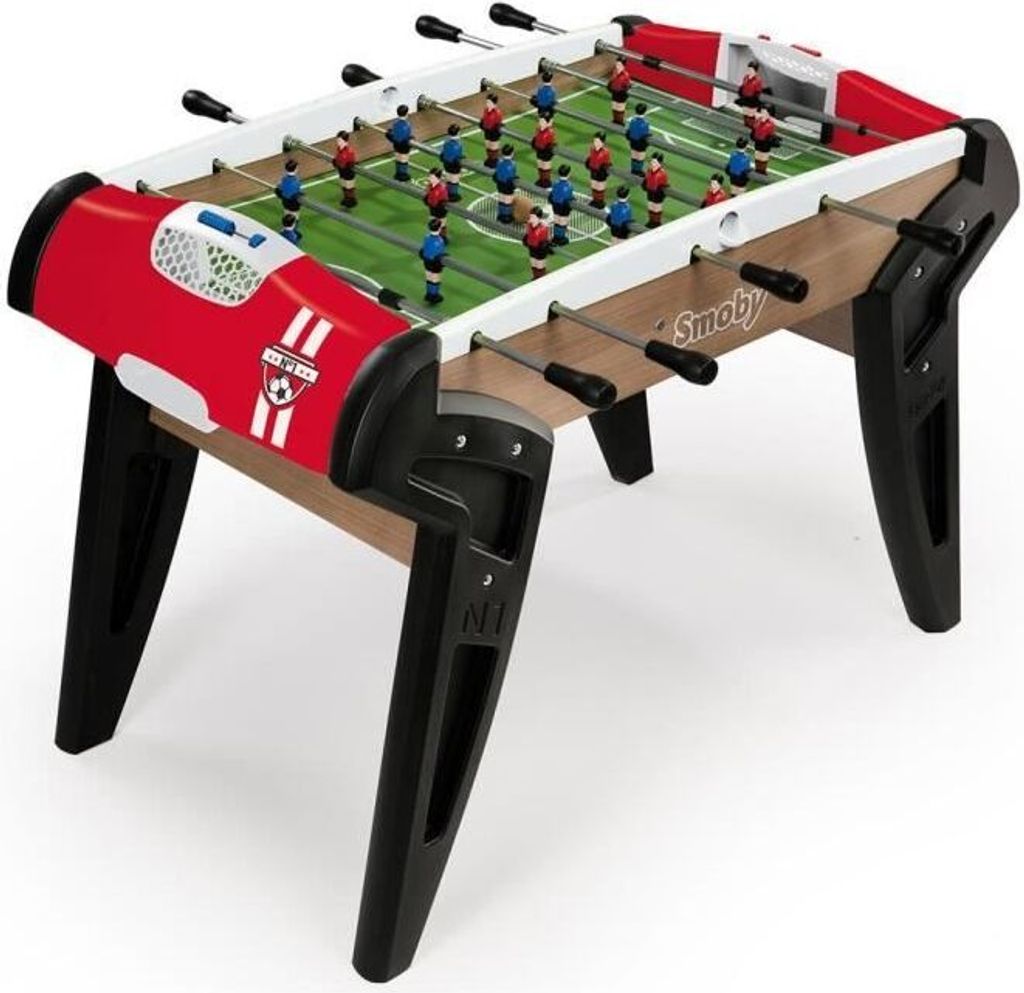 Tischfußball Smoby N°1 Evolution, Ergonomische Griffe, Punktezähler, 2 Bälle, 86 x 120 x 87 cm