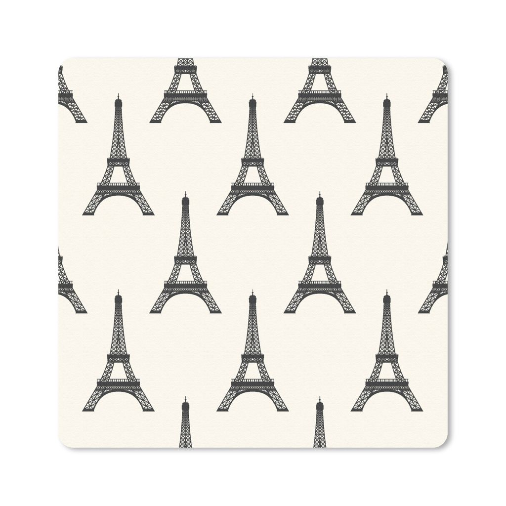MuchoWow Mauspad Mousepad Eiffelturm - Paris - Muster 20x20 cm - Mousepads - Maus Mat - Pad - Mausunterlage - Desk Mat - Bureauartikeln