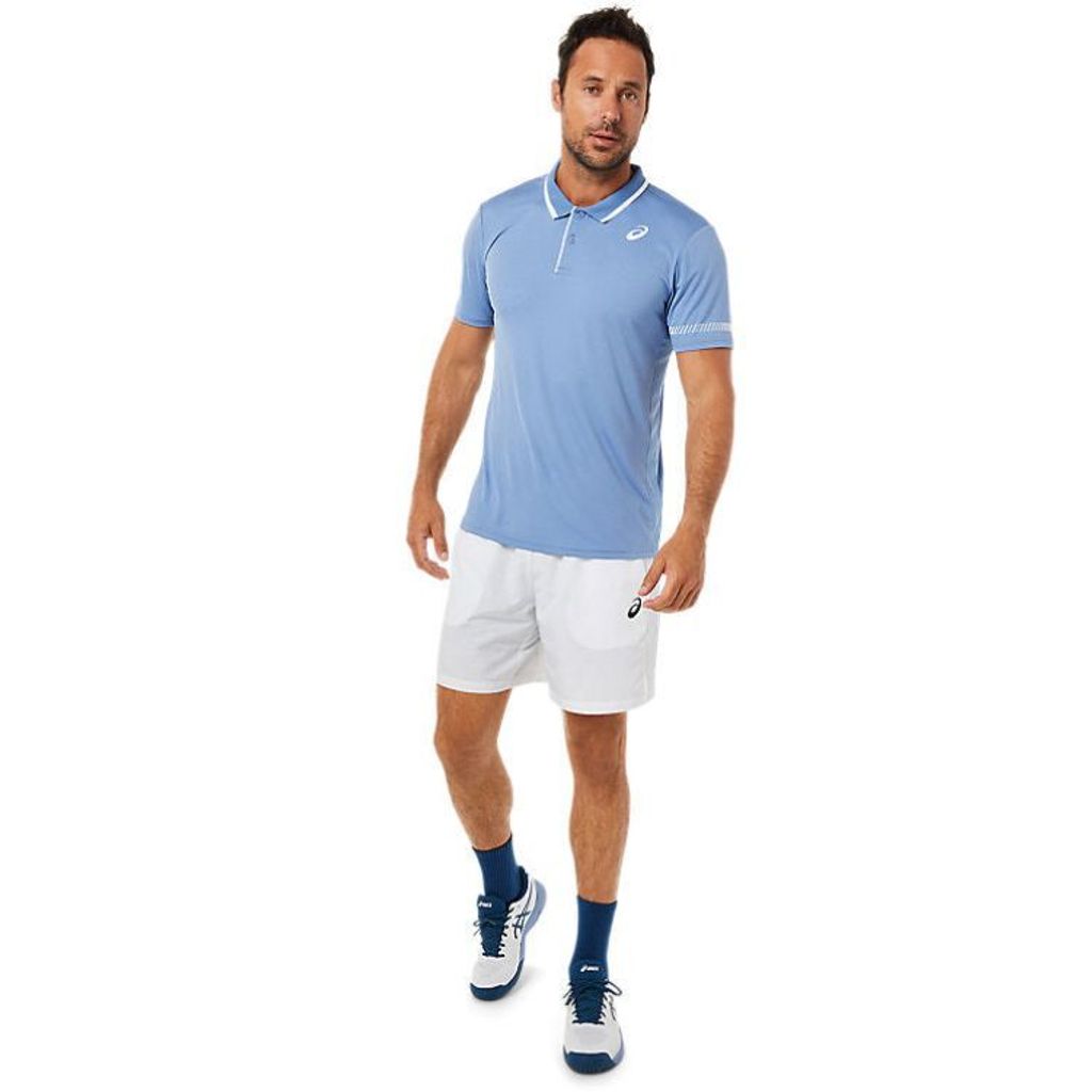 Asics Polo Shirt Court M Herren Blau, Grösse:M