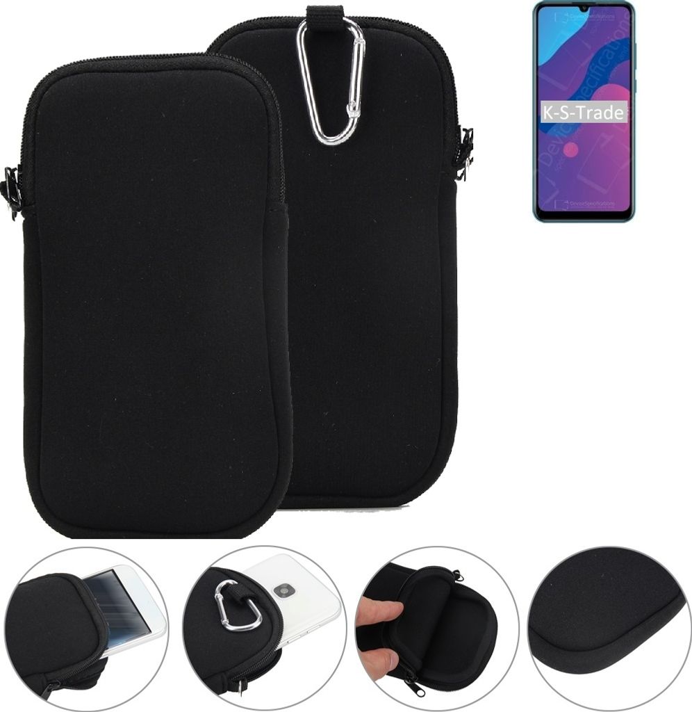 K-S-Trade Neopren-Hülle Handyhülle kompatibel mit Huawei Honor 9A Schutzhülle Neoprenhülle Sleeve Schutz-Hülle Gürtel Tasche Case Holster