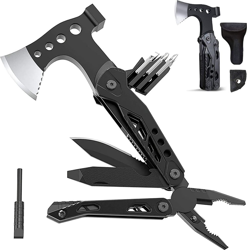Multifunktionswerkzeug Axt-Hammer-Zange, 16in1 Multitool Survival Kit