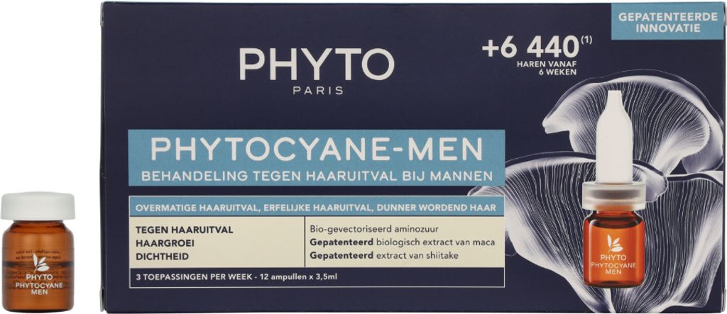 Phyto Phytocyane Uomo Set di trattamento 12x3,5ml Fiale- Immagine del prodotto 
