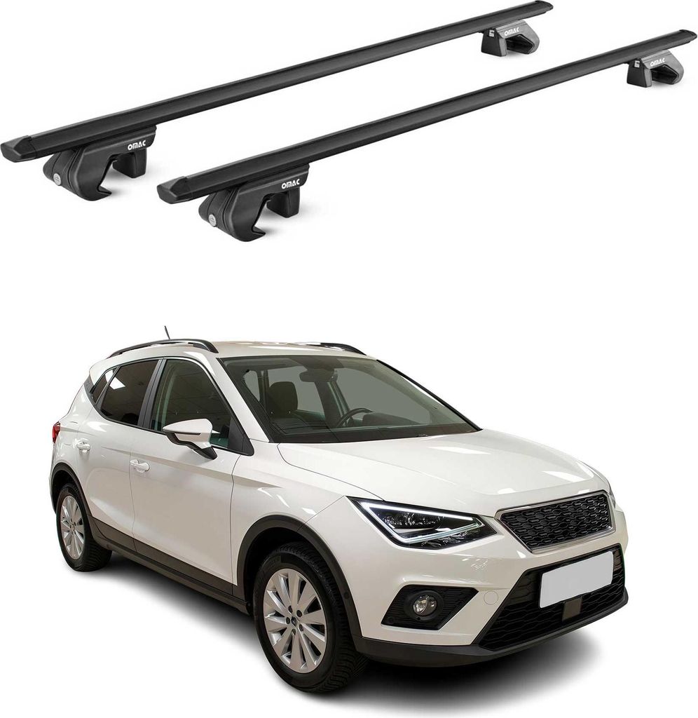 Dachträger Gepäckträger für Seat Arona KJ7 2017-2025 Alu Schwarz 2 tlg ABE