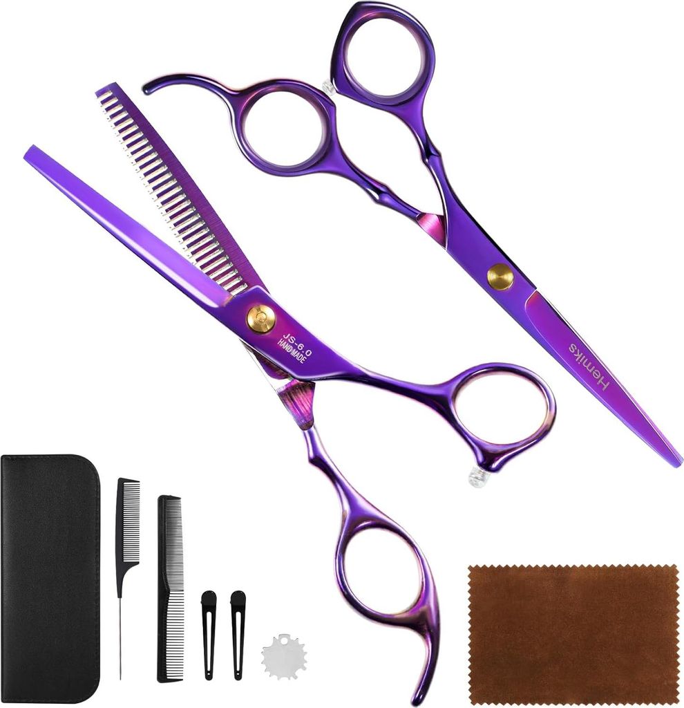 Professionelles Friseurscheren-Set mit Aufbewahrungstasche, Kämmen und Haarklammern für den Hausgebrauch