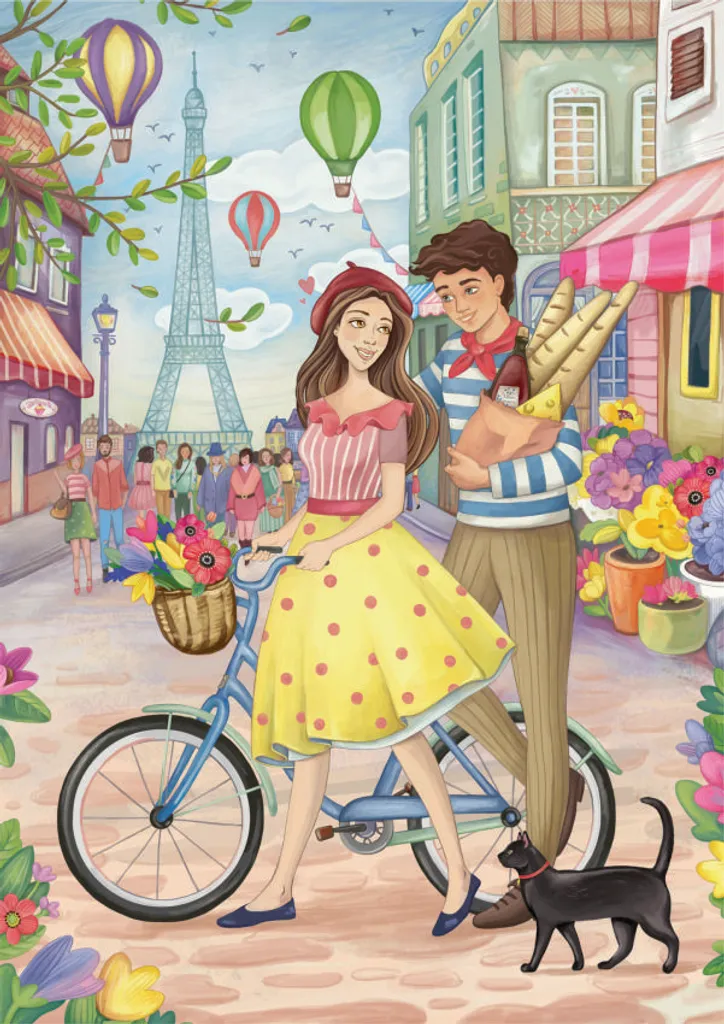 Puzzle Paris 1000 pièces en carton rigide avec impression HD adulte