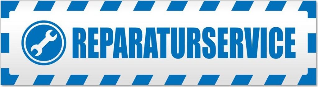 Reparaturservice gestreift Magnetschild Schild magnetisch