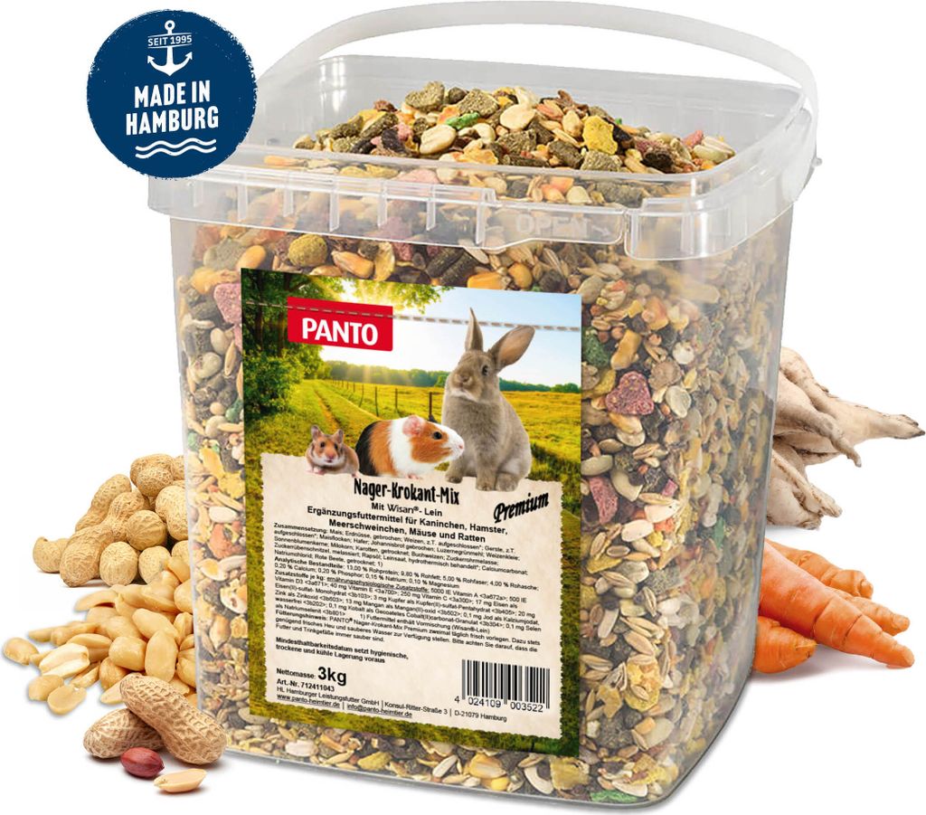 PANTO Nager-Krokant-Mix Premium 3kg - Nagerfutter Produktbild 