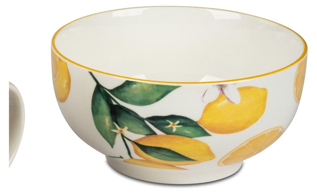 Müslischale Fresh Lemon Zitronen D. 14cm weiß gelb Produktbild 