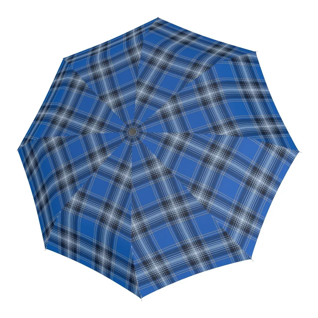 Parapluie de poche pliant Doppler Fiber Magic Bleu imprimé pour la pluie